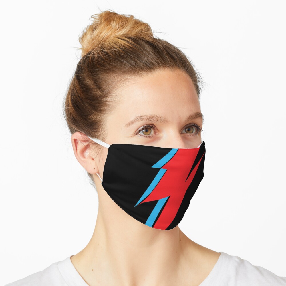 David Bowie lighting bolt face mask